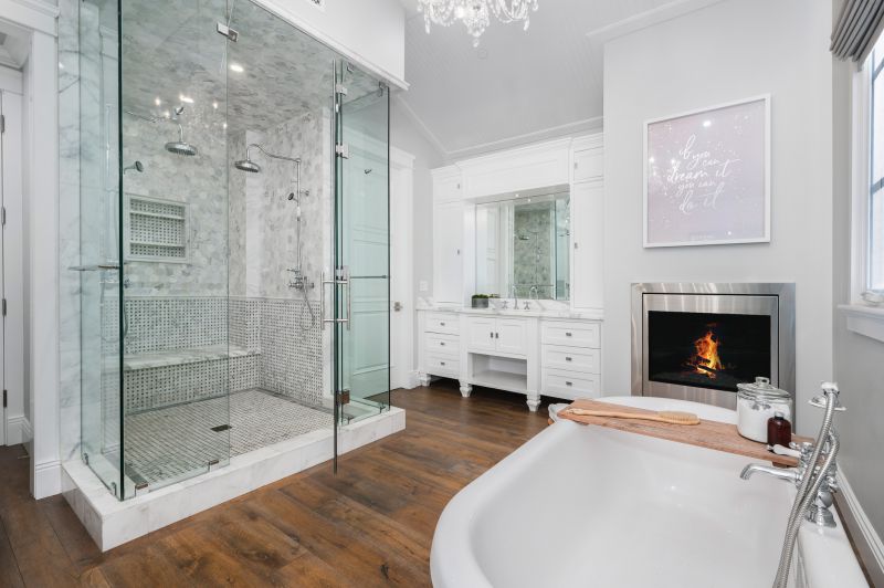 Contemporary Shower and Tub Combo
